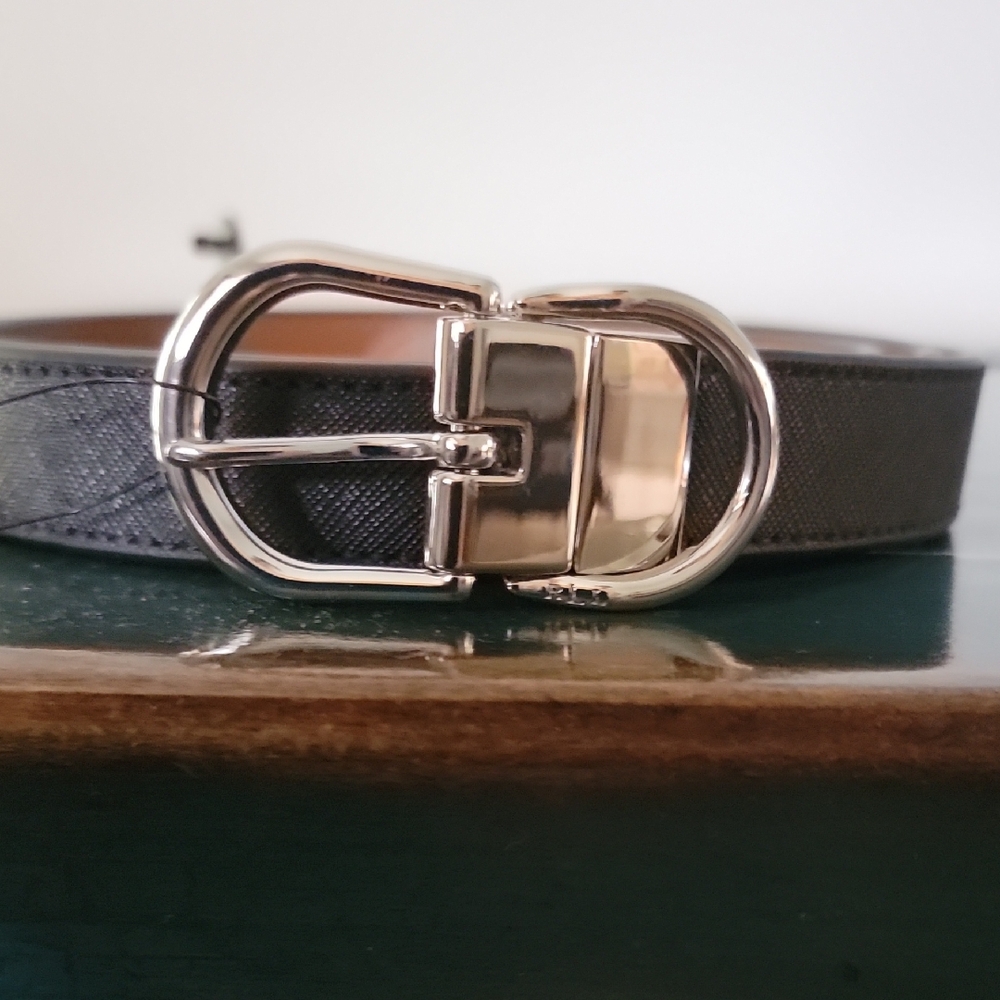 LAUREN RALPH LAUREN/REVERSIBLE BELT, BROWN,LT. TAN